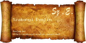Szakonyi Evelin névjegykártya